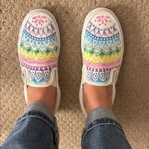 Handpainted Slip-On Canvas Shoes